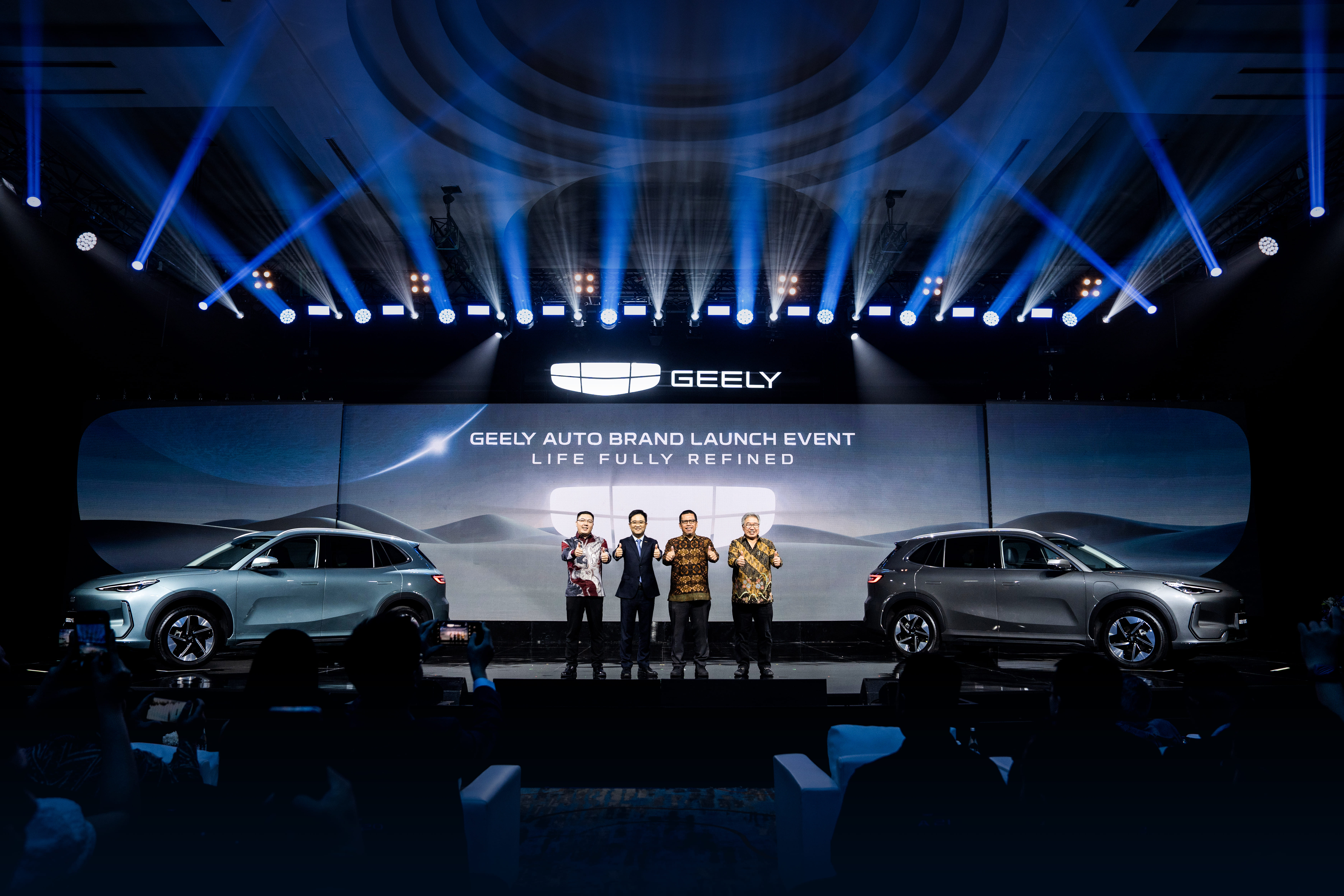 Geely brand launch Indonesia stage